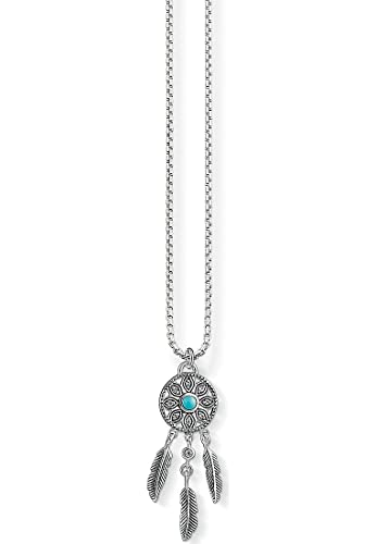 THOMAS SABO Damen-Kette mit Anhänger 925 Silber Zirkonia weiß Brillantschliff 42 cm - SCKE150162 von THOMAS SABO