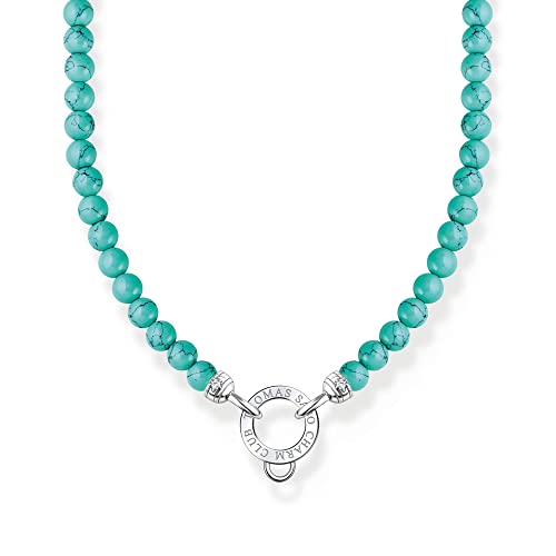 Thomas Sabo Kette mit blauen Perlen vergoldetes Silber KE2187-405-17 von THOMAS SABO