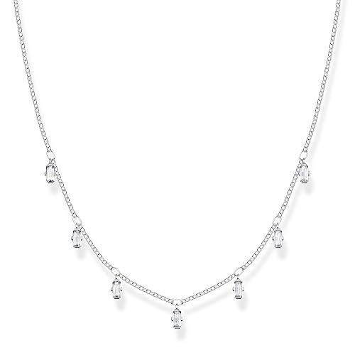 Thomas Sabo Damen Kette Collier Baguette-Form 925 Sterling Silber KE1903-051-14-L40v von THOMAS SABO