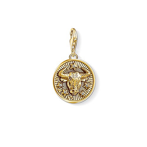 Thomas Sabo Damen Charm-Anhänger Sternzeichen Stier Charm Club 925 Sterling Silber 1653-414-39 von THOMAS SABO