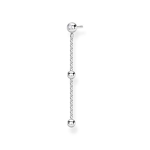 Thomas Sabo Damen Einzel Ohrstecker Kugeln mit weißen Steinen silber, 925 Sterlingsilber Thomas Sabo Damen Einzel Ohrstecker Kugeln mit weißen Steinen silber, 925 Sterlingsilber von THOMAS SABO