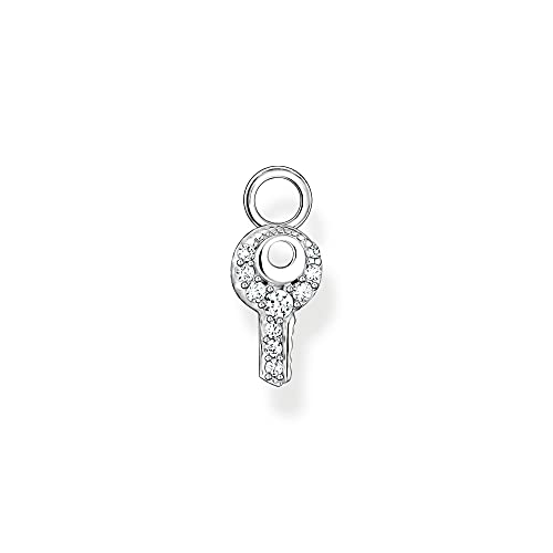 THOMAS SABO Damen Ohrring Anhänger Schlüssel 925er Sterlingsilber mit Zirkonia, EP015-051-14 von THOMAS SABO