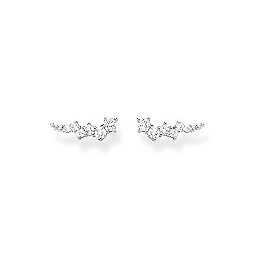 Thomas Sabo Damen Ohrringe Ear Climber Weiße Steine 925 Sterling Silber H2157-051-14 von THOMAS SABO