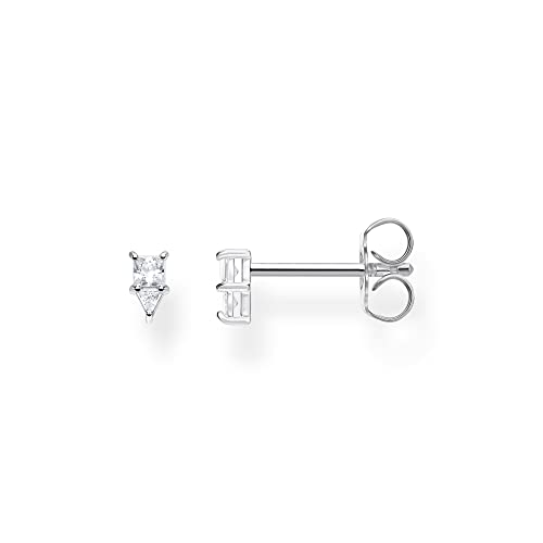 Thomas Sabo Damen Einzel Ohrstecker Dreieck silber, 925 Sterlingsilber von THOMAS SABO