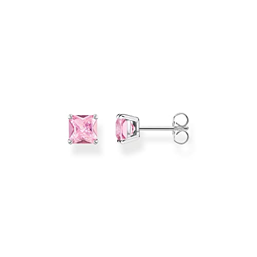 Thomas Sabo Ohrstecker mit pinken Steinen aus 925er Sterling-Silber, Höhe: 6mm, H2174-051-9 von THOMAS SABO
