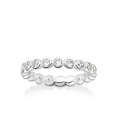 THOMAS SABO Damen-Ring 925 Silber Zirkonia weiß Brillantschliff Gr. 56 (17.8) - TR2110-051-14-56 von THOMAS SABO