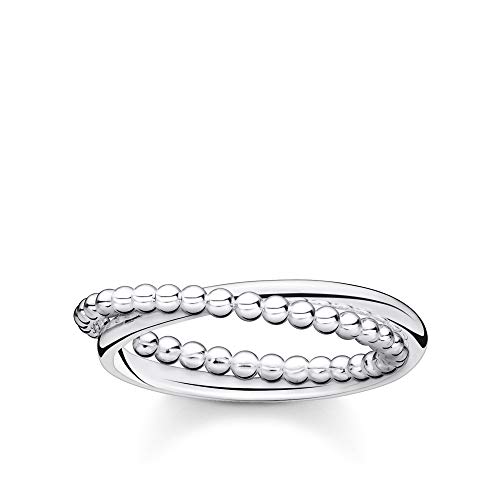 THOMAS SABO Damen Ring doppel Kugeln silber 925 Sterlingsilber TR2321-001-21 von THOMAS SABO