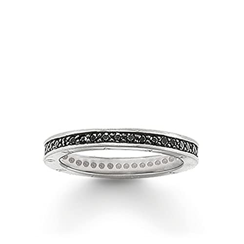 THOMAS SABO Eternityring Classic Schwarz 925 Sterling Silber TR1700-051-11-56 von THOMAS SABO