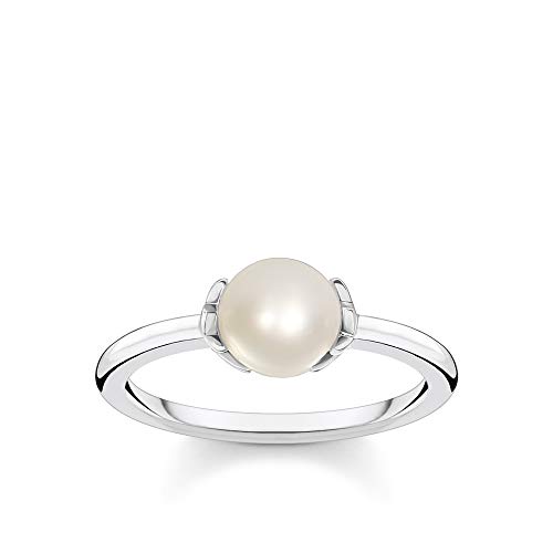 THOMAS SABO Damen Ring Perle mit Sternen 925 Sterlingsilber TR2298-167-14 von THOMAS SABO