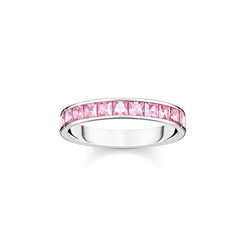Thomas Sabo Damen Ring aus Sterling-Silber mit Zirkonia-Steinen in Weiß und Pink, Gr. 56, TR2358-051-9-56 Thomas Sabo Damen Ring aus Sterling-Silber mit Zirkonia-Steinen in Weiß und Pink, Gr. 56, TR2358-051-9-56 von THOMAS SABO