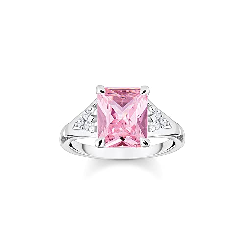 Thomas Sabo Damen Ring aus Sterling-Silber mit Zirkonia-Steinen in Weiß und Pink, Gr. 56, TR2362-051-9-56 Thomas Sabo Damen Ring aus Sterling-Silber mit Zirkonia-Steinen in Weiß und Pink, Gr. 56, TR2362-051-9-56 von THOMAS SABO