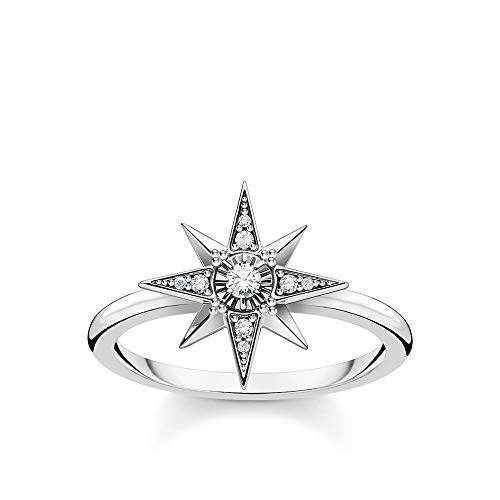 Thomas Sabo Damen Ring Stern Silber 925 Sterlingsilber, Geschwärzt TR2299-643-14 von THOMAS SABO