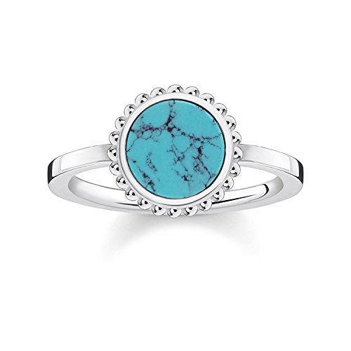 THOMAS SABO Damen-Ring Türkiser Stein 925 Sterling Silber Größe 54 TR2186-404-17-54 THOMAS SABO Damen-Ring Türkiser Stein 925 Sterling Silber Größe 54 TR2186-404-17-54 von THOMAS SABO