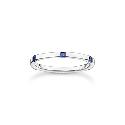 THOMAS SABO Damen Ring mit blauen Steinen Silber 925 Sterlingsilber TR2396-699-32 von THOMAS SABO