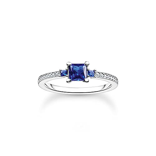 THOMAS SABO Damen Ring mit blauen und weissen Steinen 925 Sterlingsilber TR2402-166-32 THOMAS SABO Damen Ring mit blauen und weissen Steinen 925 Sterlingsilber TR2402-166-32 von THOMAS SABO