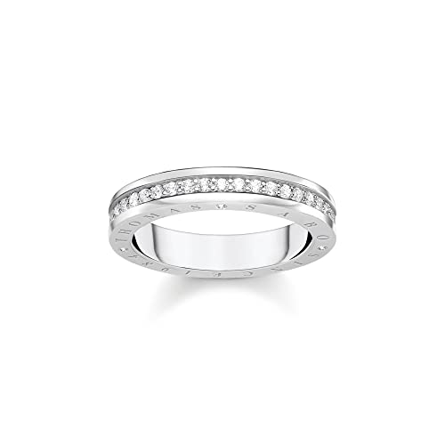 THOMAS SABO Damen Ring mit weißen Steinen Pavé Silber 925 Sterlingsilber TR2254-051-14 von THOMAS SABO