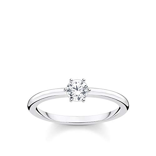 THOMAS SABO Ring weißer Stein silber 925 Sterling Silber TR2313-051-14-50 von THOMAS SABO