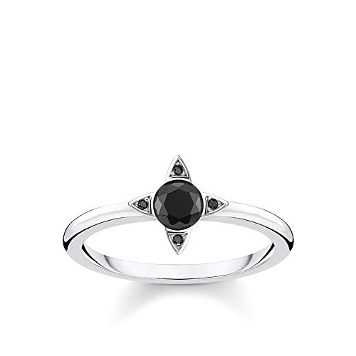 Thomas Sabo Damen-Ring Schwarze Steine silber 925 Sterlingsilber TR2268-643-11-50 von THOMAS SABO