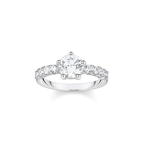 THOMAS SABO 2 Solitärring mit weißen Steinen Silber 925 Sterlingsilber TR2440-051-14 THOMAS SABO 2 Solitärring mit weißen Steinen Silber 925 Sterlingsilber TR2440-051-14 von THOMAS SABO