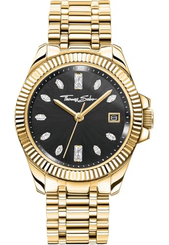 THOMAS SABO Damen-Uhren Analog Quarz One Size, Gold 32030763 von THOMAS SABO