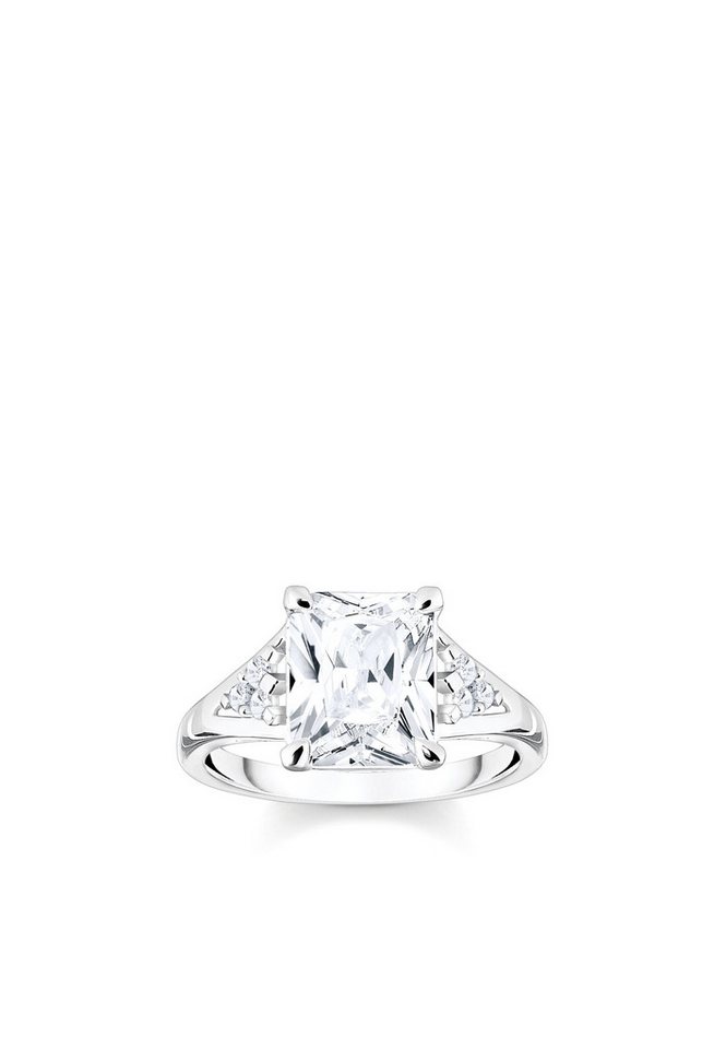 THOMAS SABO Fingerring Ring Weiße Steine Silber (Set) von THOMAS SABO