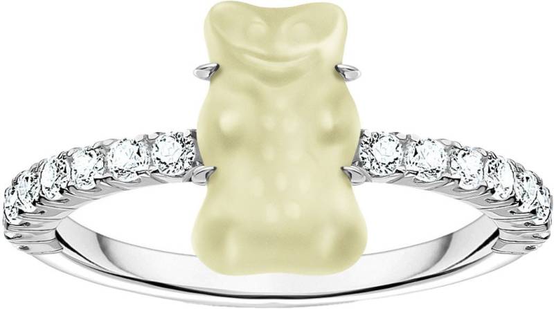 THOMAS SABO Fingerring THOMAS SABO x HARIBO Schmuck: Ring mit Goldbär, mit Kristallglas, Zirkonia (synth) von THOMAS SABO
