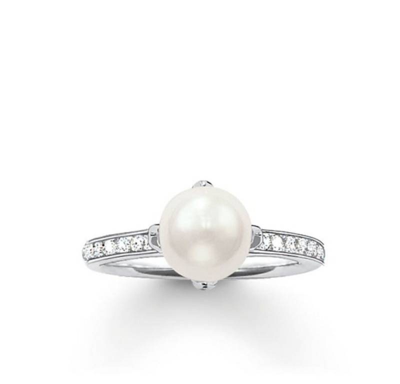 THOMAS SABO Fingerring TR2054-167-14 Perlen-Ring Damen Sterling-Silber Gr. 52 von THOMAS SABO