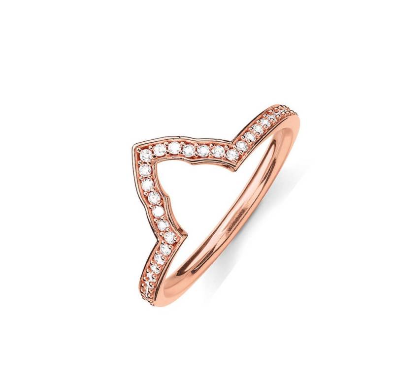 THOMAS SABO Fingerring TR2070-416-14 Ring Damen Tempelspitze Silber Rosé Vergoldet Gr. 56 von THOMAS SABO