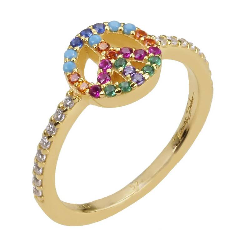 THOMAS SABO Fingerring TR2373-488-7-58 Damen 925 Silber goldfarben Ringgröße 58 von THOMAS SABO