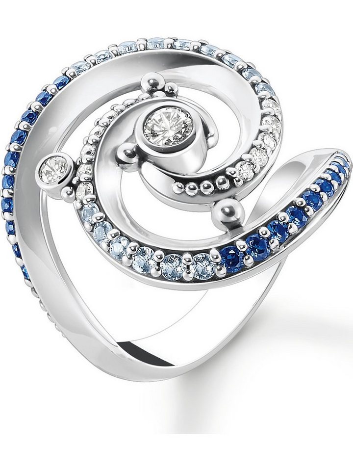 THOMAS SABO Fingerring Thomas Sabo Damen-Damenring 925er Silber Spinell, Spinell, synthetisch THOMAS SABO Fingerring Thomas Sabo Damen-Damenring 925er Silber Spinell, Spinell, synthetisch von THOMAS SABO
