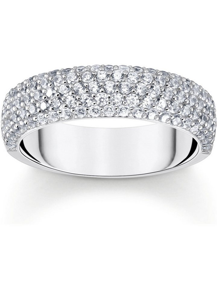 THOMAS SABO Fingerring Thomas Sabo Damen-Damenring 925er Silber Zirkonia, Zirkonia von THOMAS SABO