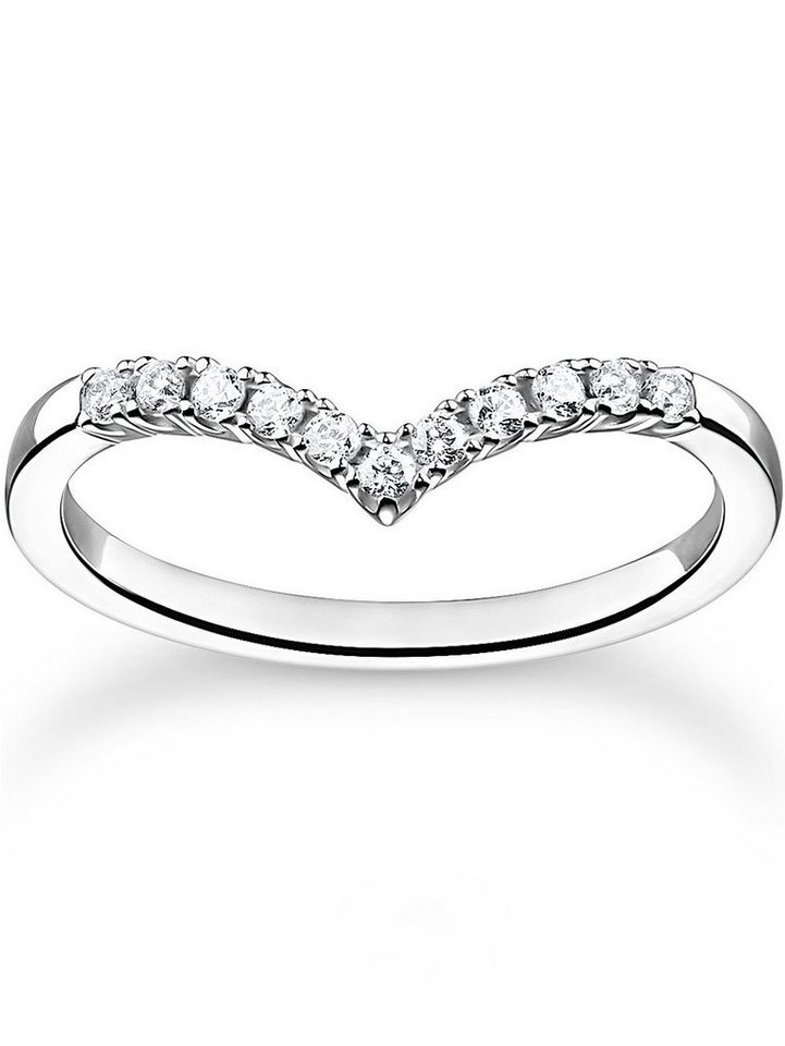 THOMAS SABO Fingerring Thomas Sabo Damenring TR2394-051-14-56 V-Form Gr. 56 von THOMAS SABO