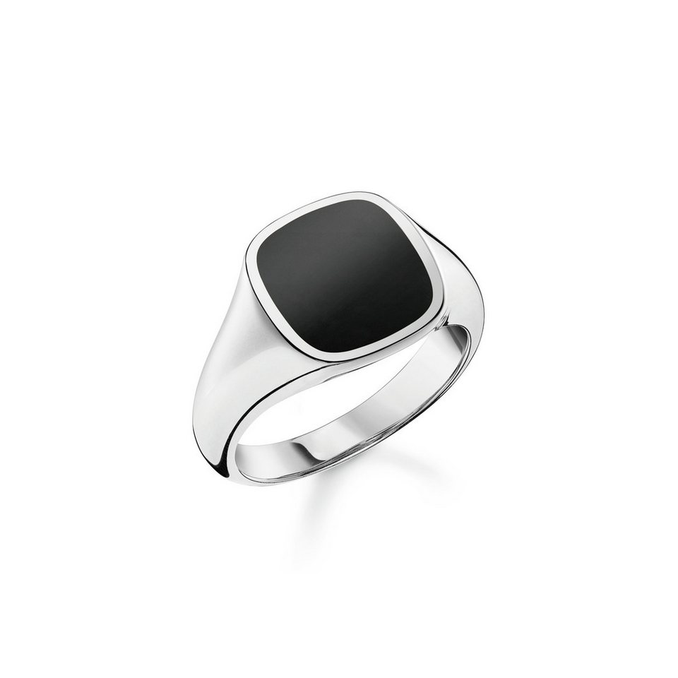 THOMAS SABO Fingerring Thomas Sabo Ring Onyx TR2332-177-11 Silber Gr. 60 von THOMAS SABO