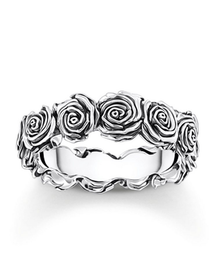 THOMAS SABO Fingerring Thomas Sabo TR2488-637-21-58 Silberner Ring mit Rosen Damen von THOMAS SABO