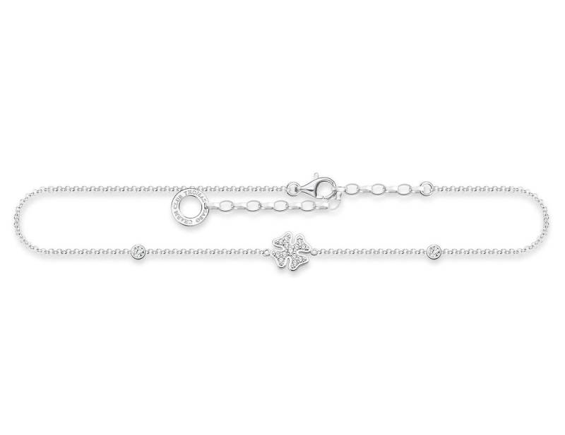 THOMAS SABO Fußkette mit Anhänger Kleeblatt AK0023-051-14-L27V von THOMAS SABO