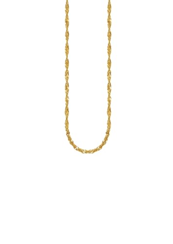 THOMAS SABO Golden Shadow Halskette Damen aus recyceltem 925er Silber mit 18K Goldplattierung • Verstellbar 40-45 cm • Geflochtenes Design von THOMAS SABO