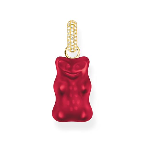 THOMAS SABO Großer Anhänger roter Goldbären mit Steinen vergoldet von THOMAS SABO