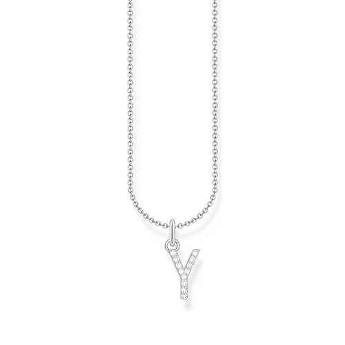 THOMAS SABO Halskette Buchstabe Y 925 Sterling Silber mit Zirkonia KE2264-051-14 von THOMAS SABO