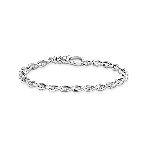 Thomas Sabo Herren Armband Panzerarmband aus geschwärztem 925er Sterlingsilber, Gr. 15cm-19,5cm, A2006-637-21-L19,5V von THOMAS SABO