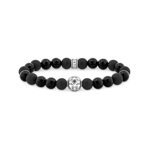 THOMAS SABO Beads-Armband aus Obsidian Silber geschwärzt 925 Sterlingsilber, Geschwärzt A2145-705-11 von THOMAS SABO