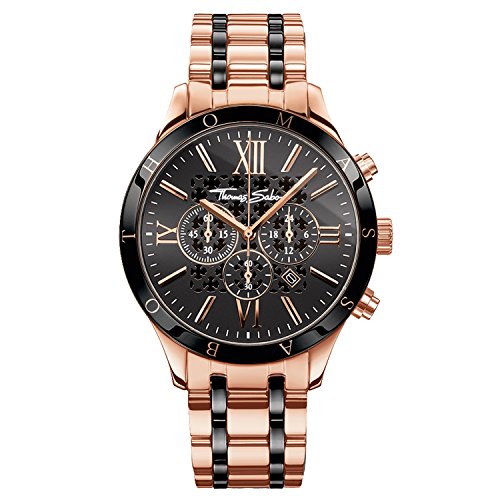 THOMAS SABO Herren Chronograph Quarz Uhr mit Edelstahl Armband WA0187-267-203-43 mm THOMAS SABO Herren Chronograph Quarz Uhr mit Edelstahl Armband WA0187-267-203-43 mm von THOMAS SABO
