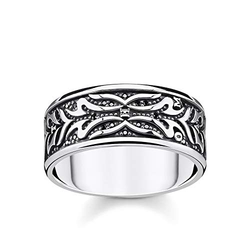 THOMAS SABO Herren Ring Tiger Muster schwarz 925 Sterlingsilber, Geschwärzt TR2291-643-11 von THOMAS SABO