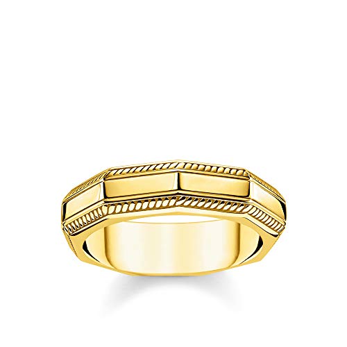 Thomas Sabo Unisex-Ring Eckig gold 925 Sterlingsilber gelbgold vergoldet TR2276-413-39-52 von THOMAS SABO