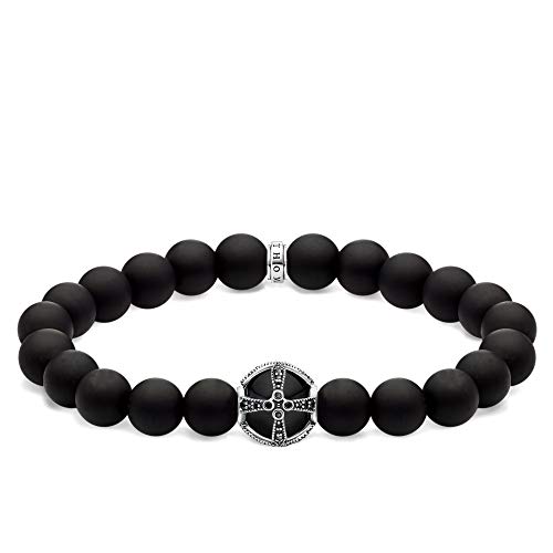 Thomas Sabo Unisex-Armband Kreuz schwarz 925 Sterlingsilber A1928-812-11-L16 von THOMAS SABO