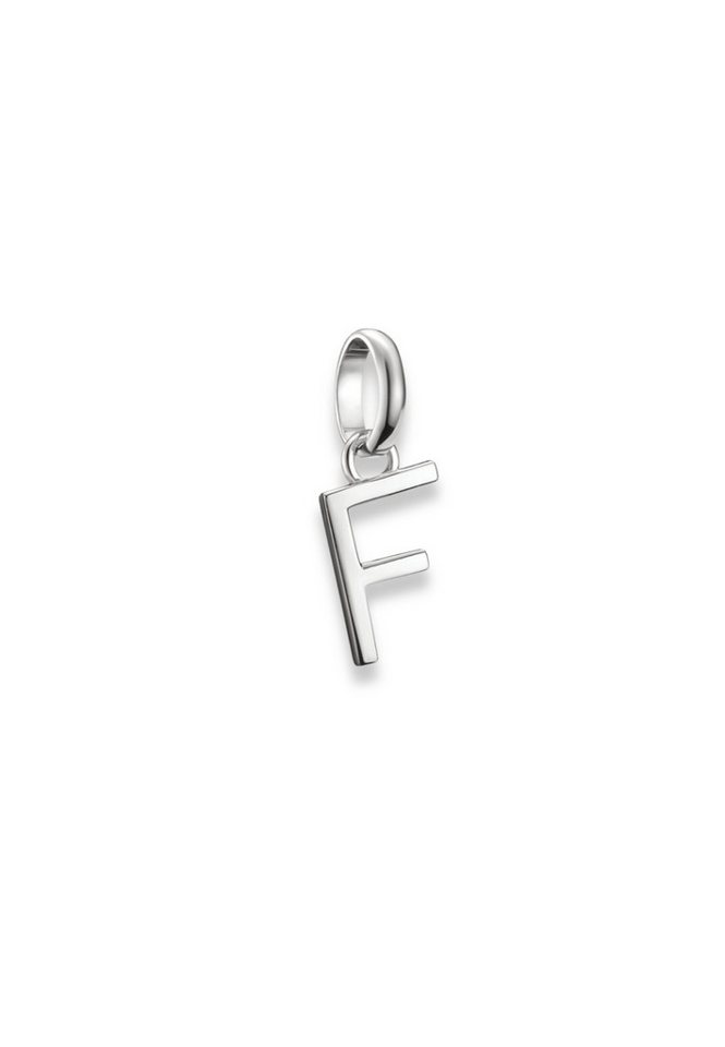 THOMAS SABO Kette mit Anhänger Charm-Anhänger Buchstabe F Connect Silber (Set) von THOMAS SABO