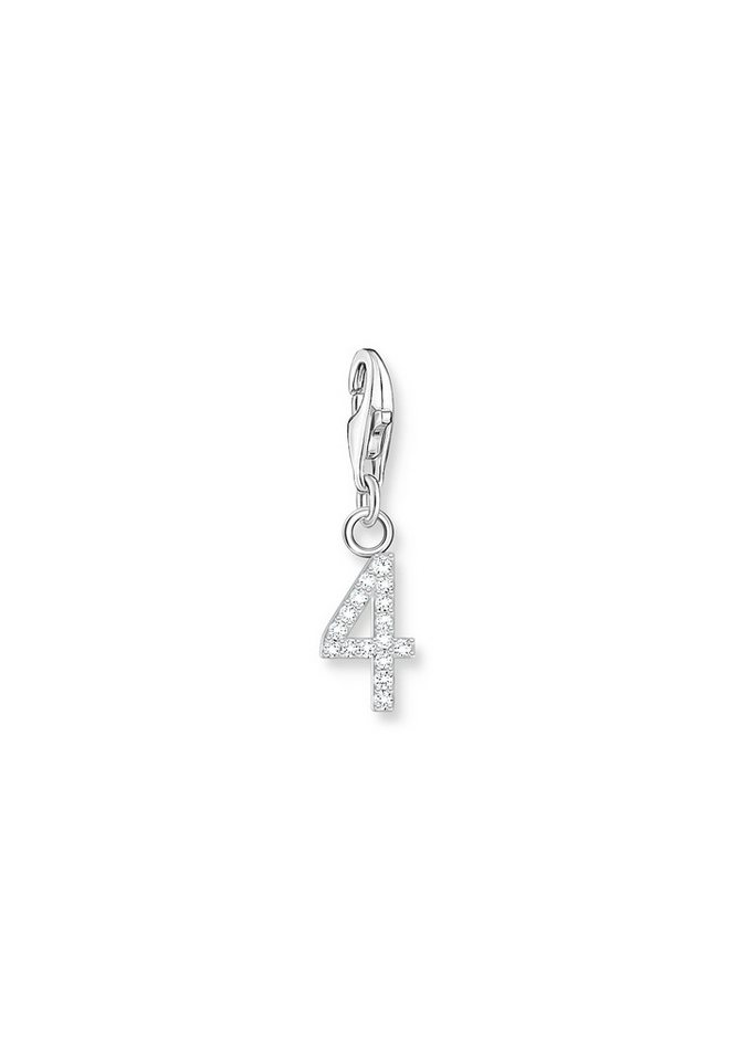 THOMAS SABO Kette mit Anhänger Charm-Anhänger Nummer "4" Zirkonia (Set) von THOMAS SABO