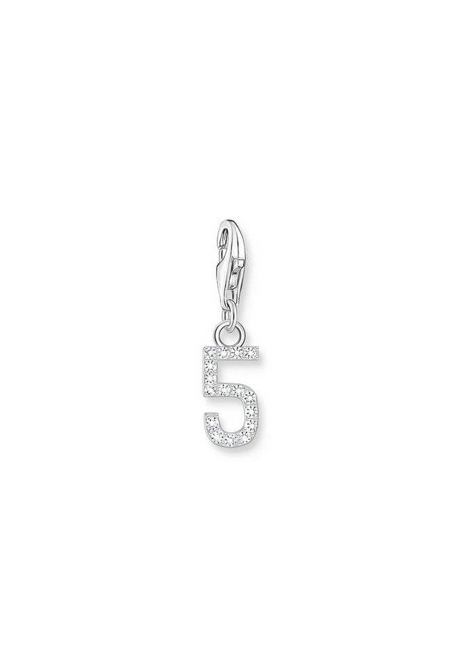 THOMAS SABO Kette mit Anhänger Charm-Anhänger Nummer "5" Zirkonia (Set) von THOMAS SABO