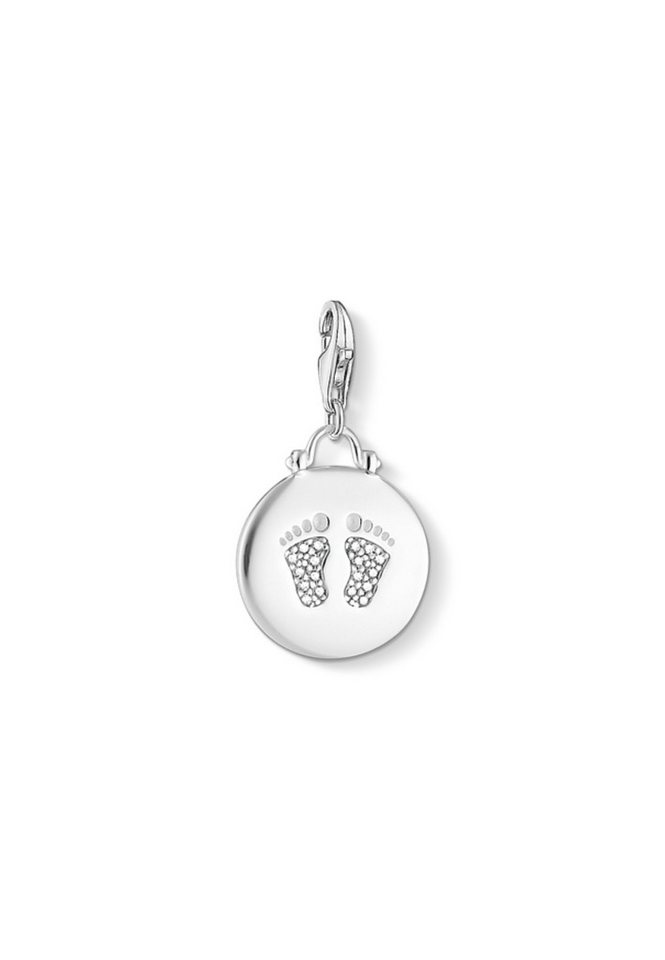 THOMAS SABO Kette mit Anhänger Charm-Anhänger Scheibe Baby-Fußabdruck (Set) von THOMAS SABO