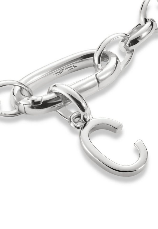 THOMAS SABO Kette mit Anhänger Charm Pendant Letter C Connect Silver (Set) von THOMAS SABO