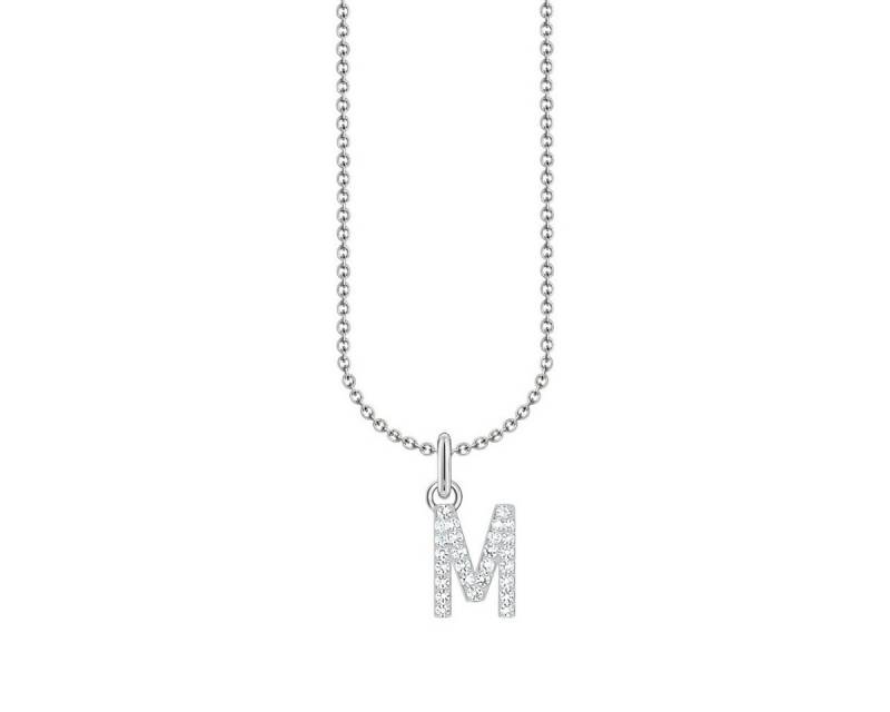 THOMAS SABO Kette mit Anhänger Halskette mit Anhänger Damen Buchstabe M Silber SCKE150359 von THOMAS SABO